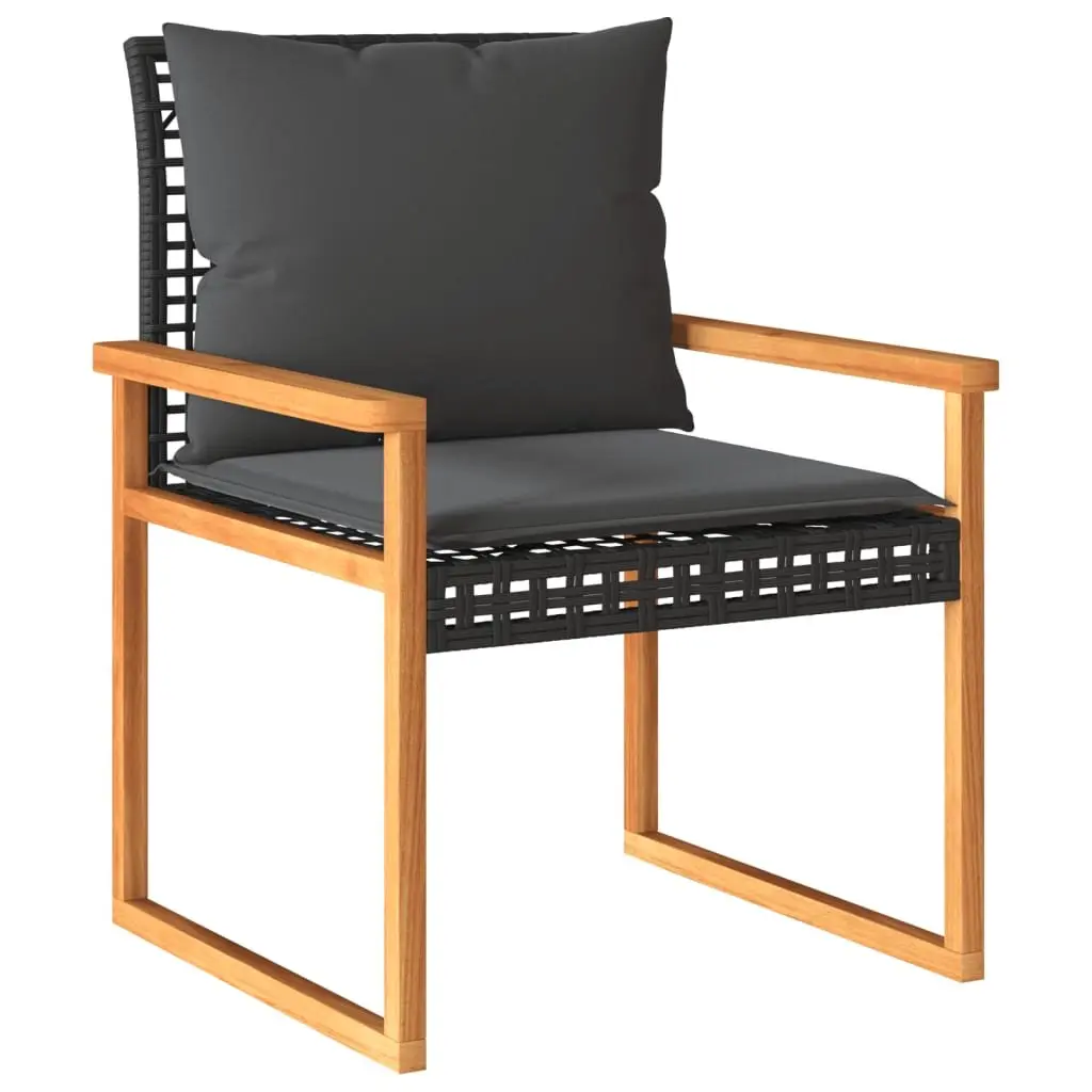 3 Piece Black Bistro Set for Outdoor Spaces