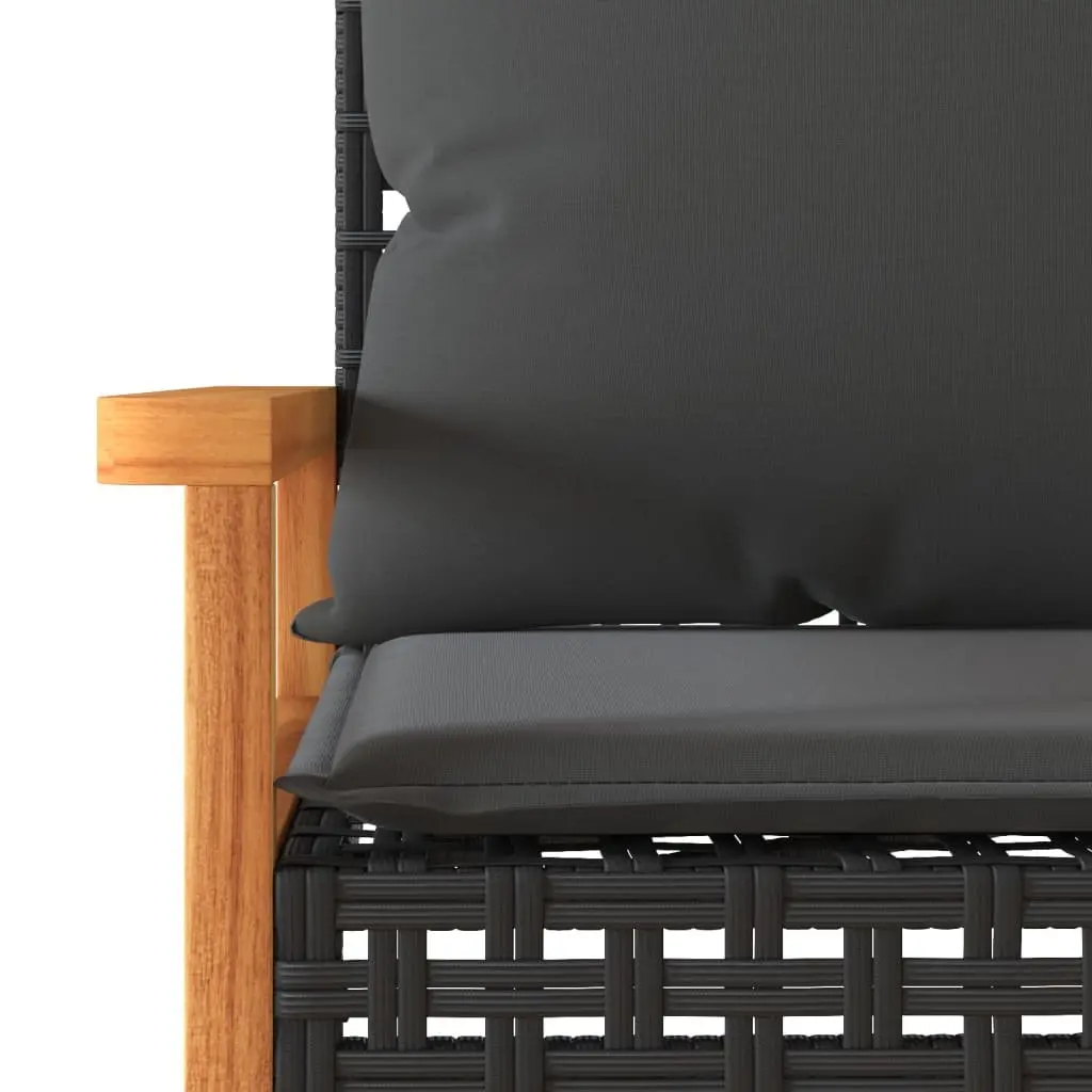 3 Piece Black Bistro Set for Outdoor Spaces