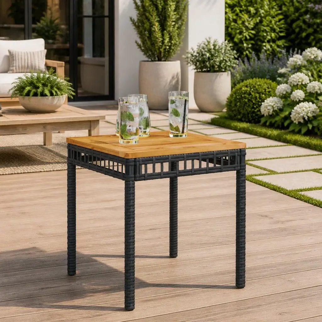 Black Garden Table for Outdoor Use