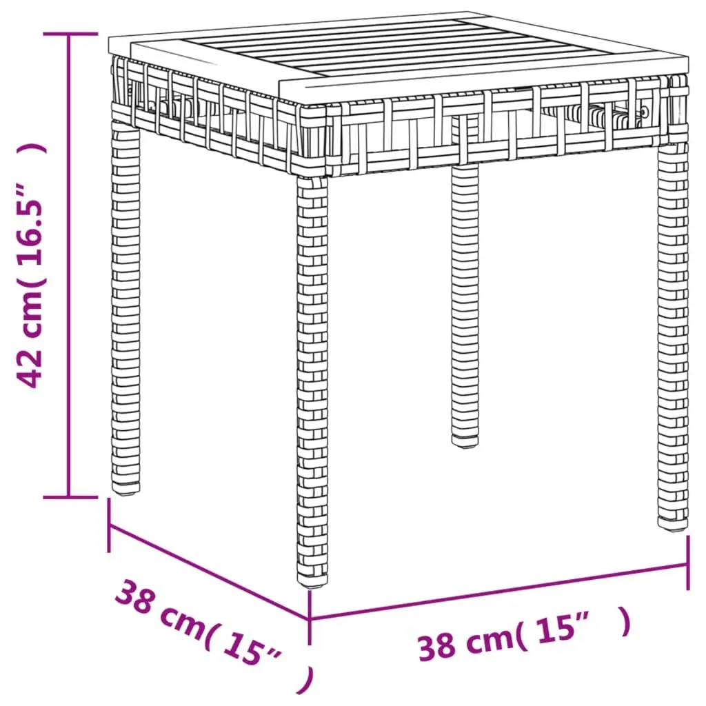 Black Garden Table for Outdoor Use
