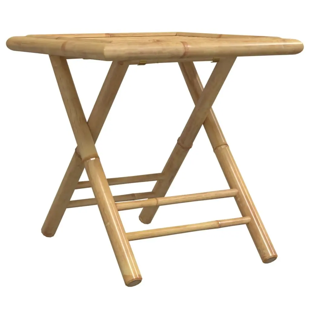 Folding Outdoor Table Bamboo 45x45x45 cm Brown
