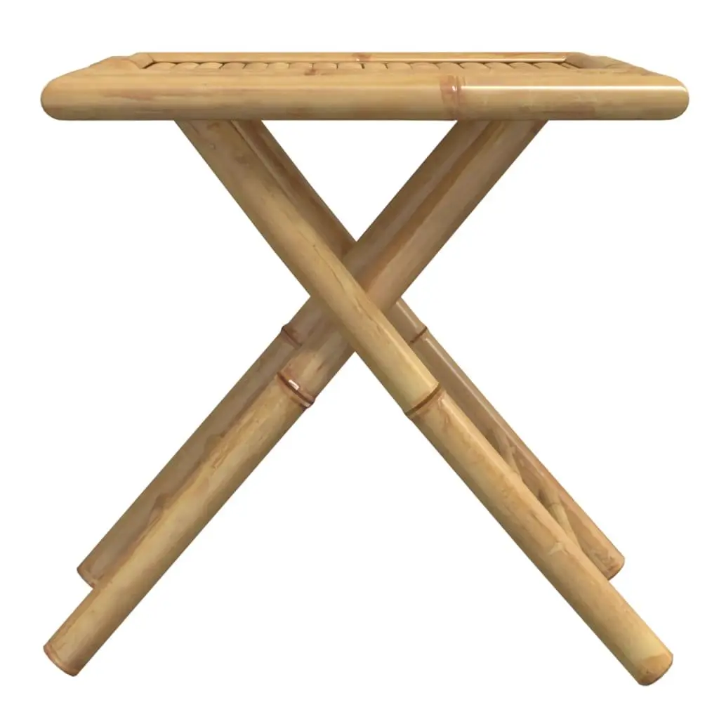 Folding Outdoor Table Bamboo 45x45x45 cm Brown