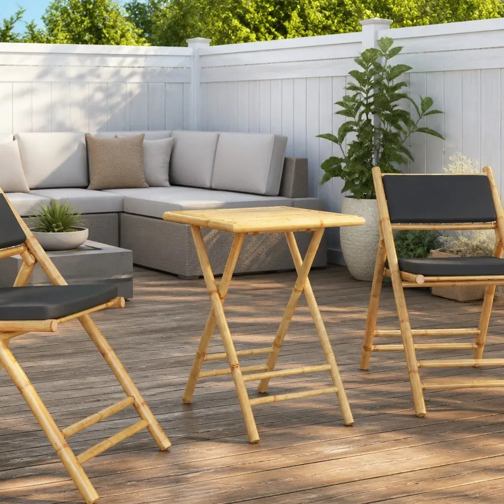 Bamboo Folding Garden Table for Outdoor Use