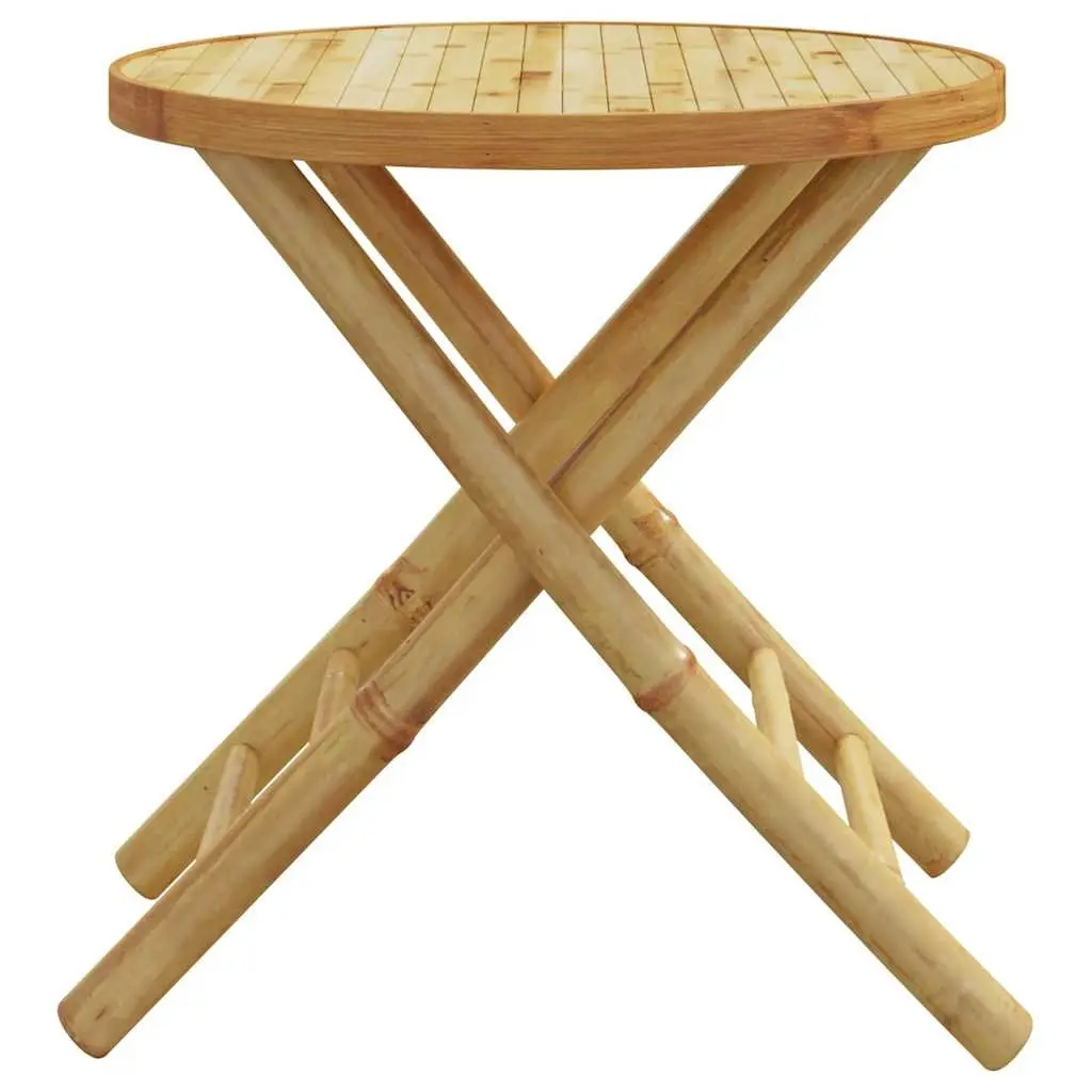 Brown Bamboo Folding Garden Table for Outdoor Use