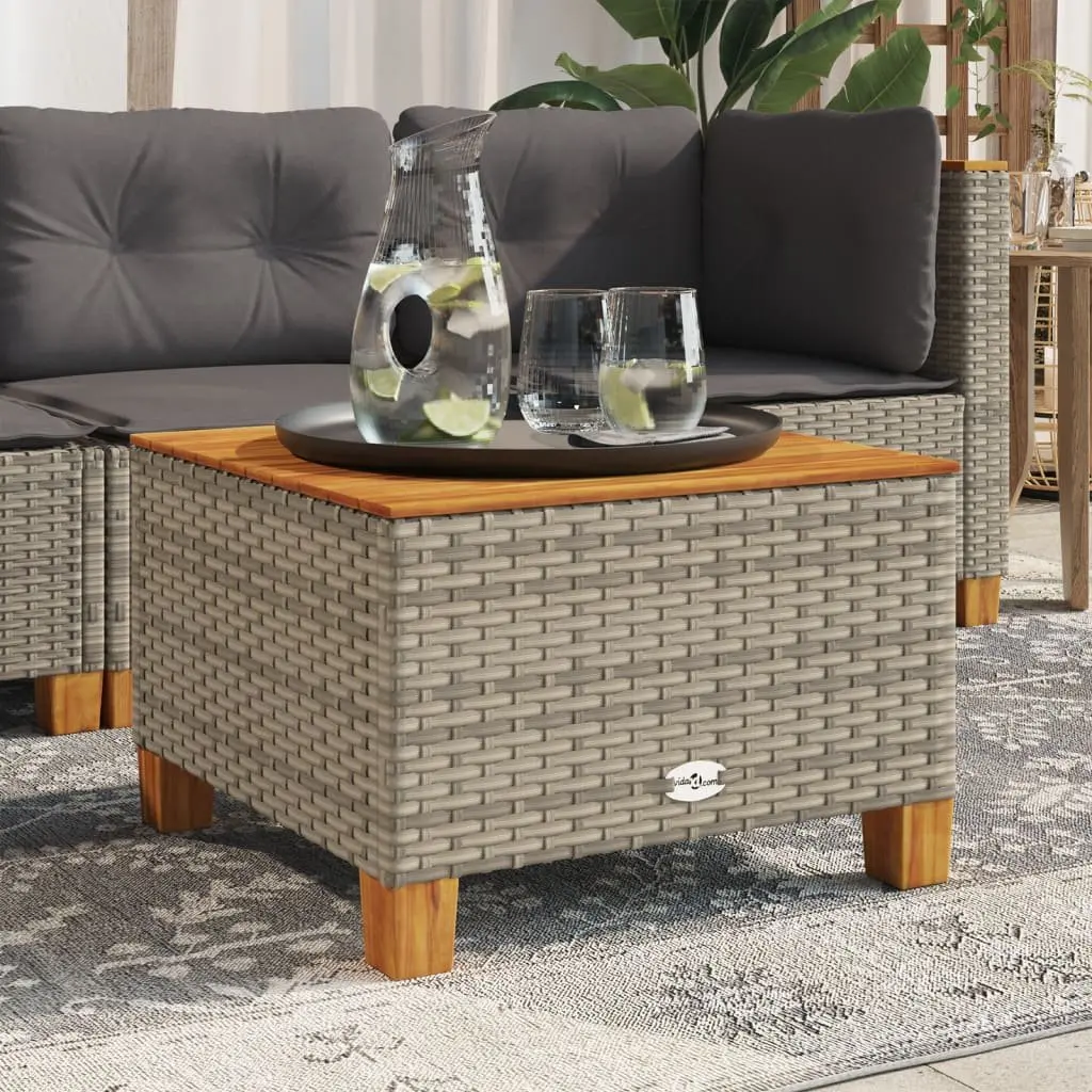 Grey Garden Table 55x55x36 cm for Outdoor Spaces