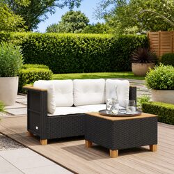 High-Quality Outdoor Corner Sofa Set in Black