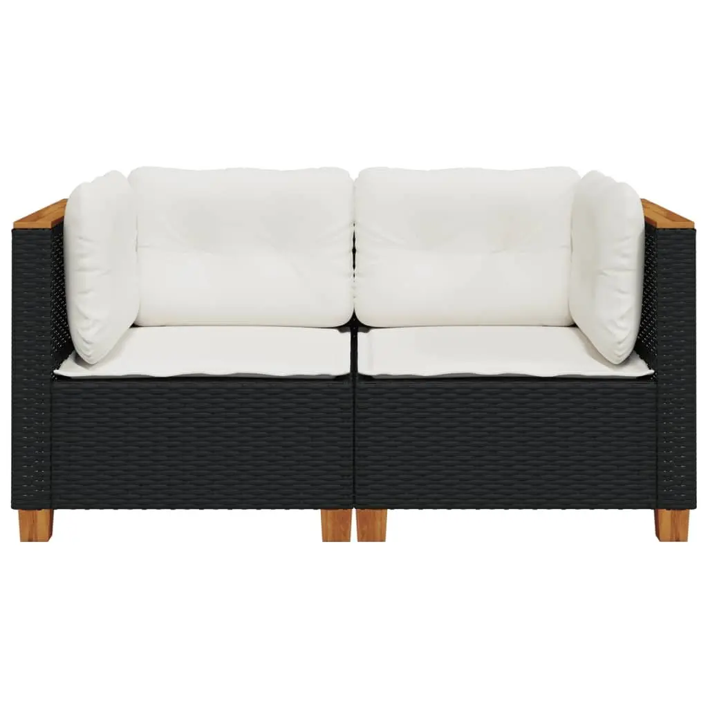 Outdoor Corner Sofa Set in Black