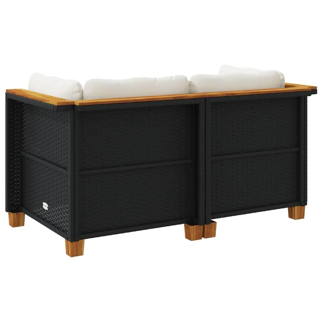 Outdoor Corner Sofa Set in Black