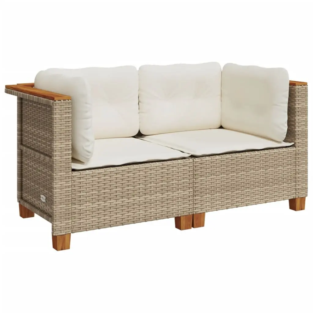 2-Piece Outdoor Garden Sofa Corner Set