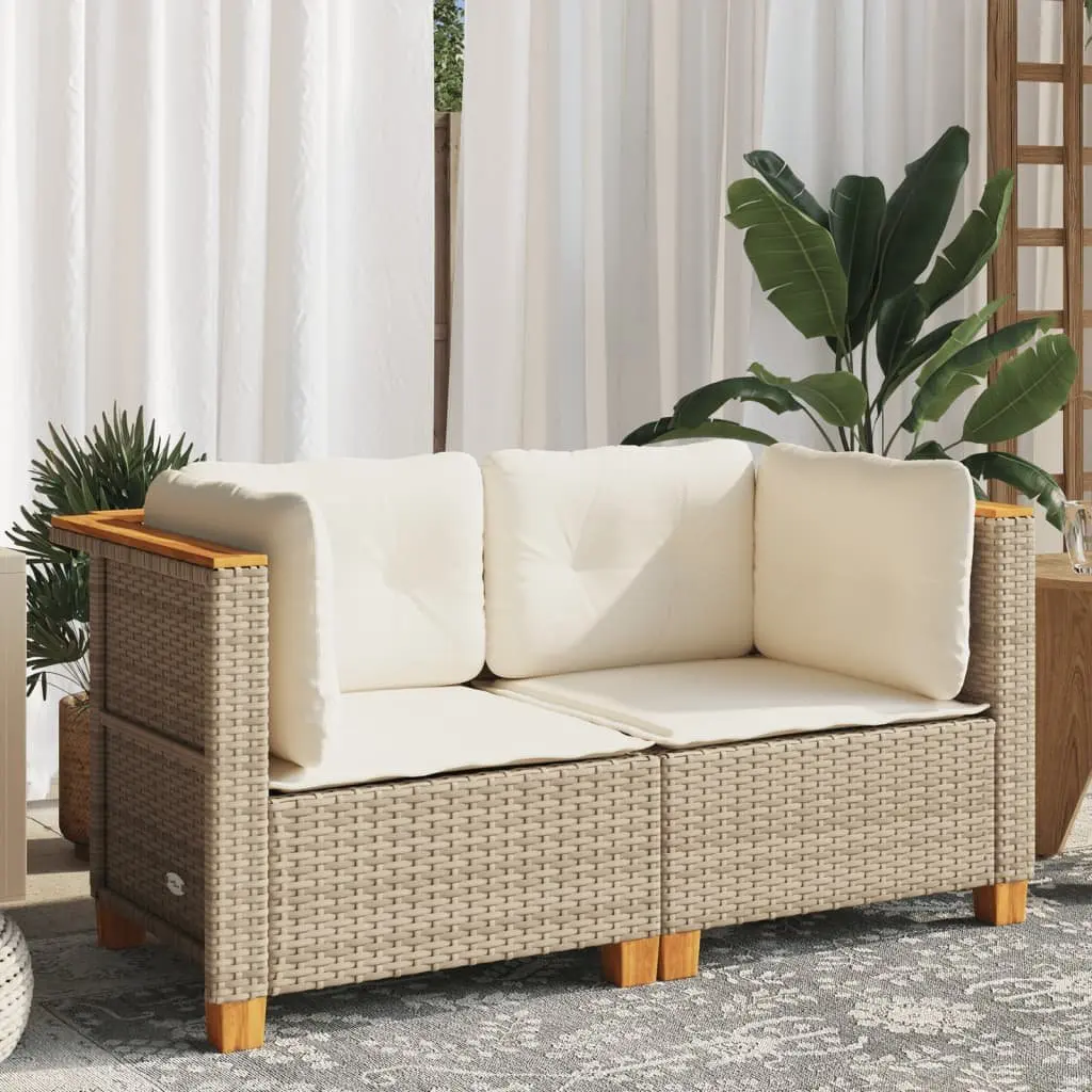 2-Piece Outdoor Garden Sofa Corner Set