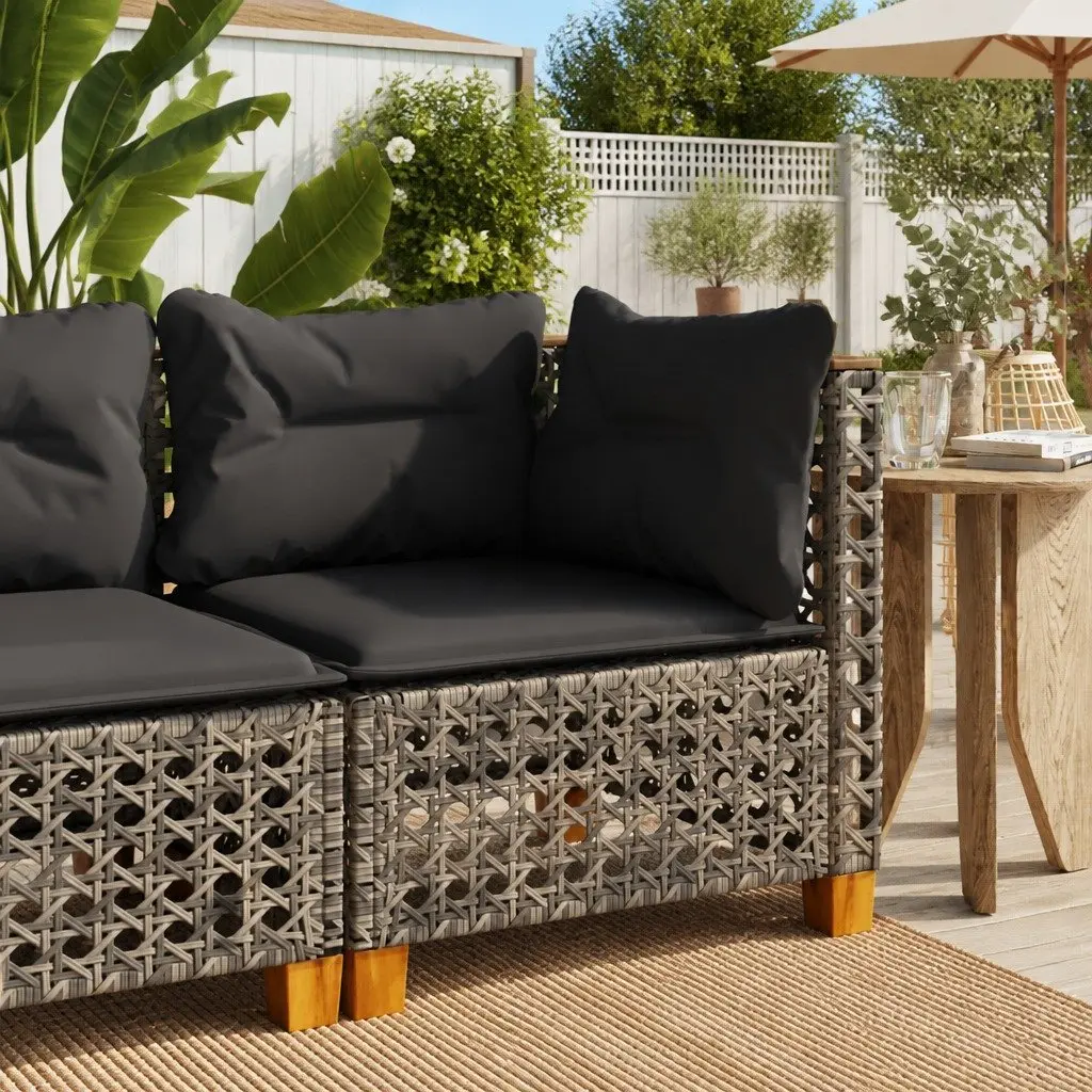 Grey Modular Garden Corner Sofa with Cushions