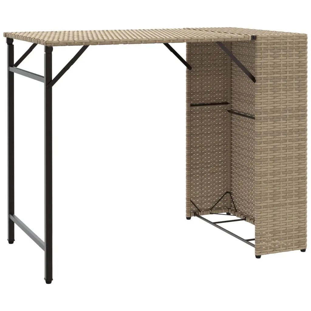 Beige 5-Piece Foldable Garden Dining Set for Outdoor Use