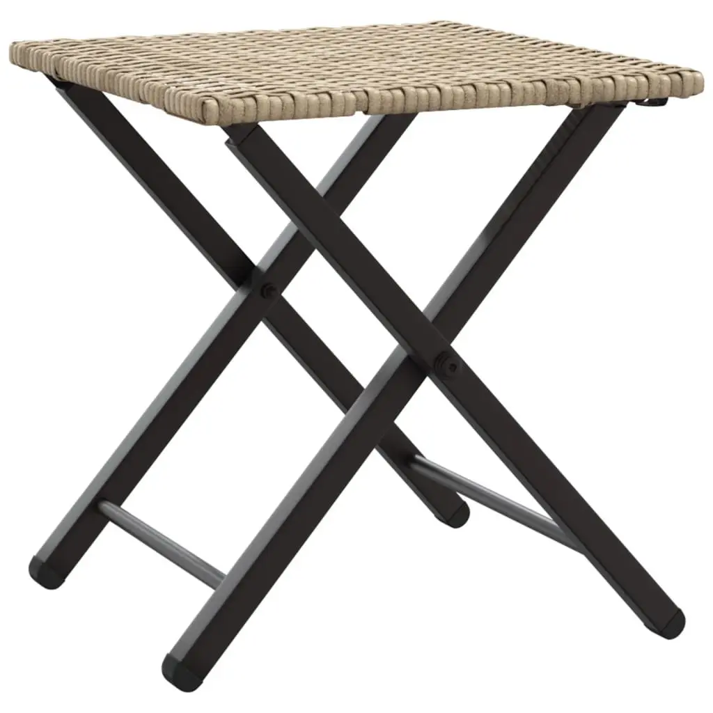 Beige 5-Piece Foldable Garden Dining Set for Outdoor Use