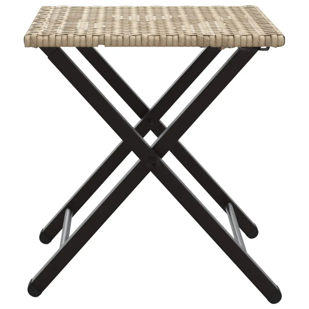 Beige 5-Piece Foldable Garden Dining Set for Outdoor Use