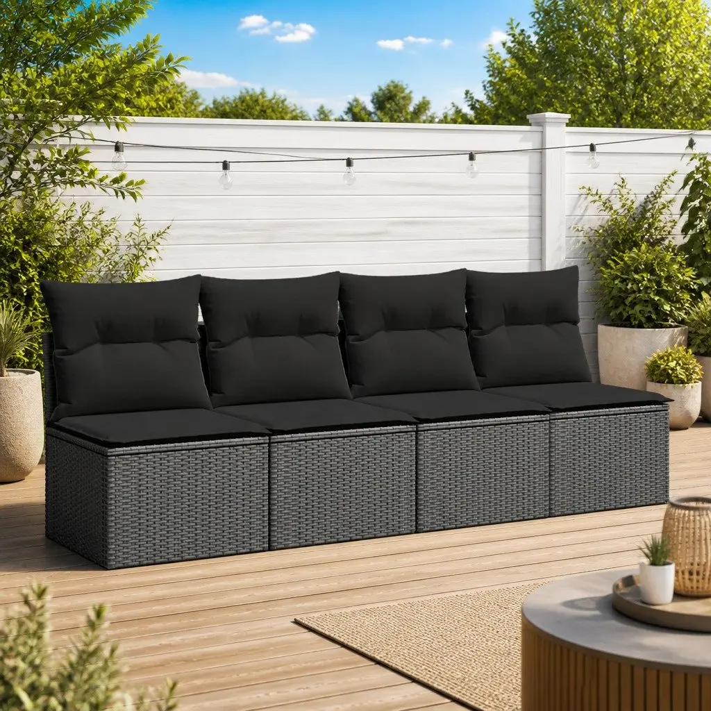 4-Seater Outdoor Garden Sofa with Cushions