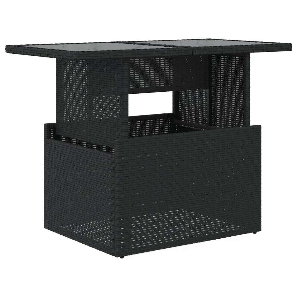 Adjustable Garden Table with Glass Top for Outdoors