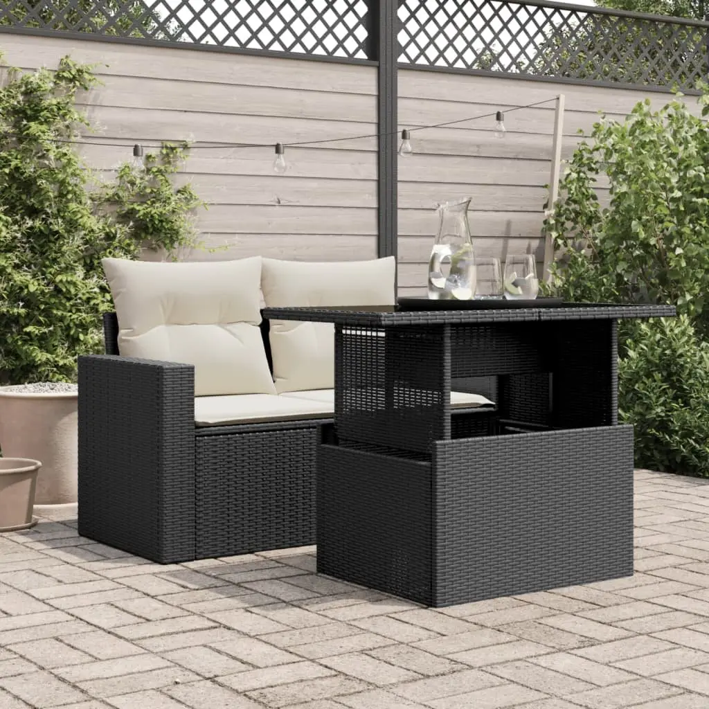 Adjustable Garden Table with Glass Top for Outdoors