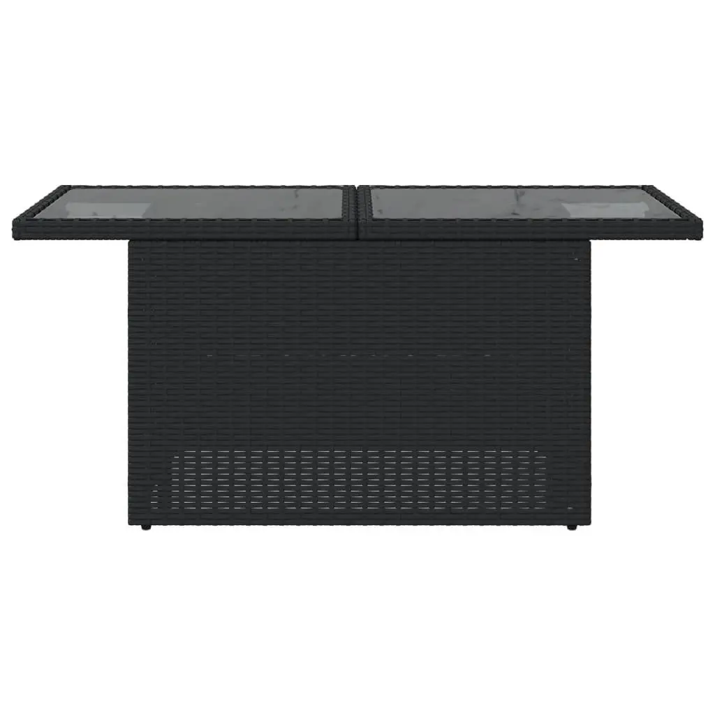 Adjustable Garden Table with Glass Top for Outdoors