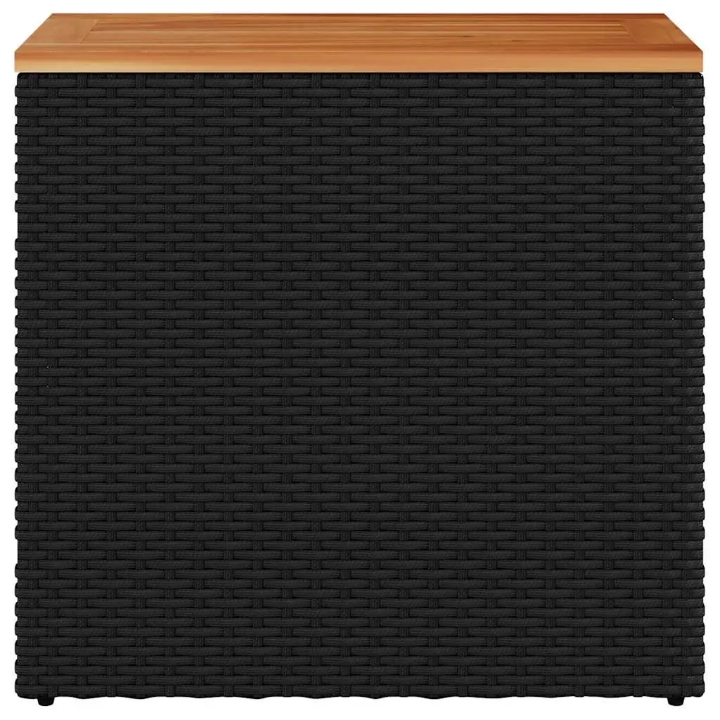 Outdoor Garden Side Table with Durable Poly Rattan Frame