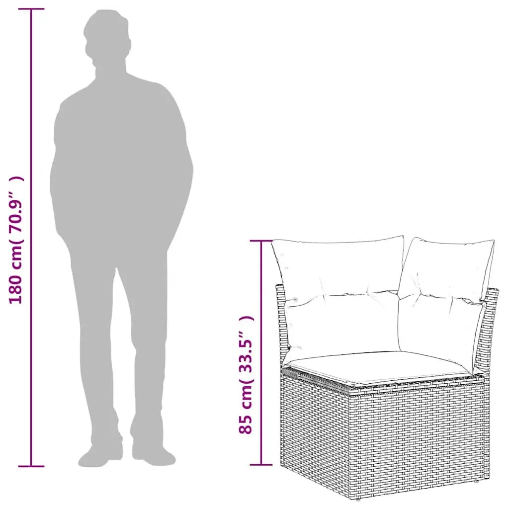 Garden Corner Sofa Outdoor Seating Set with Cushions