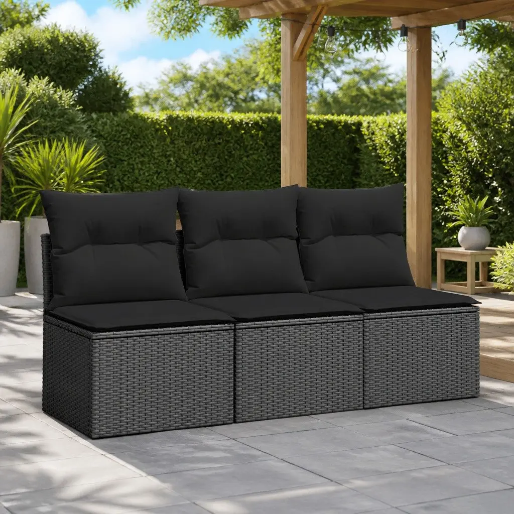 3-Seater Outdoor Garden Sofa with Cushions