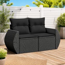 Durable Outdoor Garden Sofa for Two with Cushions