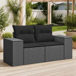 High-Quality 2-Seater Garden Sofa with Cushions Storage