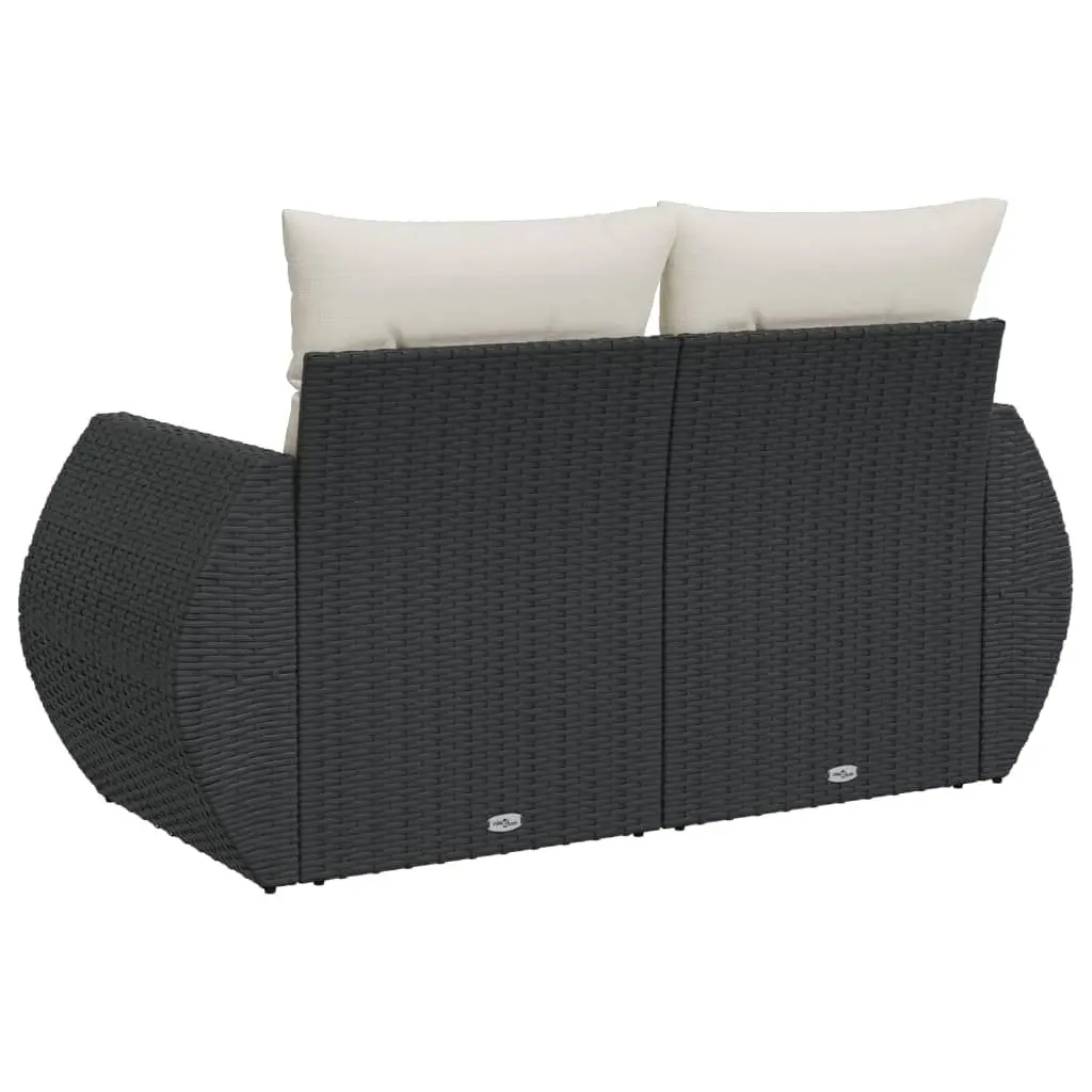 2-Seater Garden Sofa with Removable Cushions