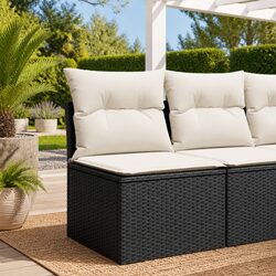 Durable Armless Garden Chair with Cushions and Storage