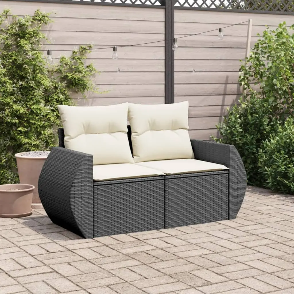 2-Seater Outdoor Sofa with Storage and Cushions