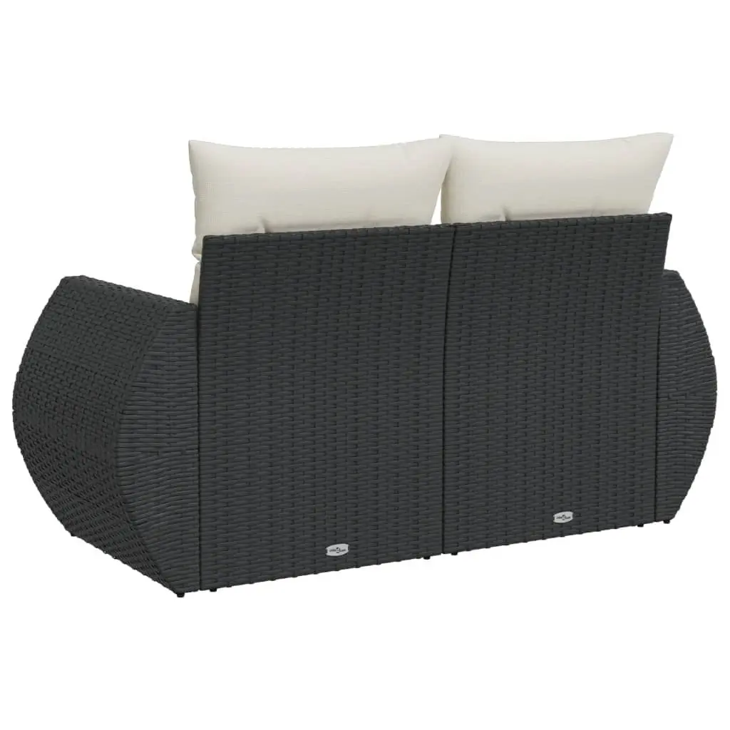 2-Seater Outdoor Sofa with Storage and Cushions