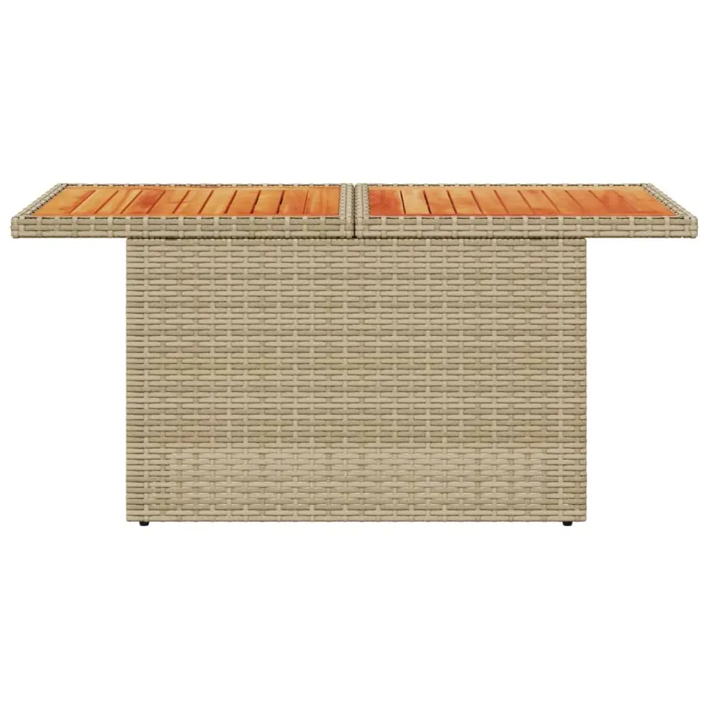 Beige Outdoor Garden Table with Adjustable Top