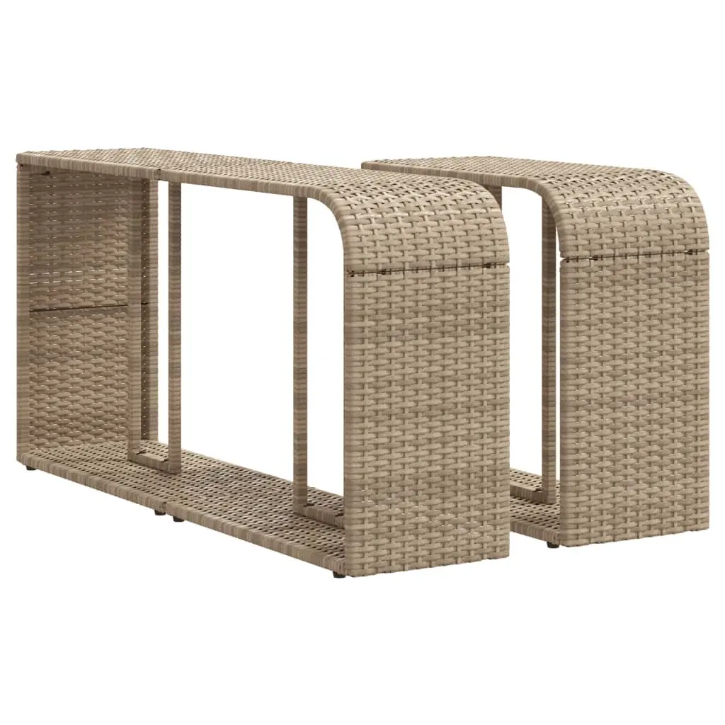 Storage Shelves 2 pc Outdoor Rattan Backyard Garden Organiser Patio Furniture