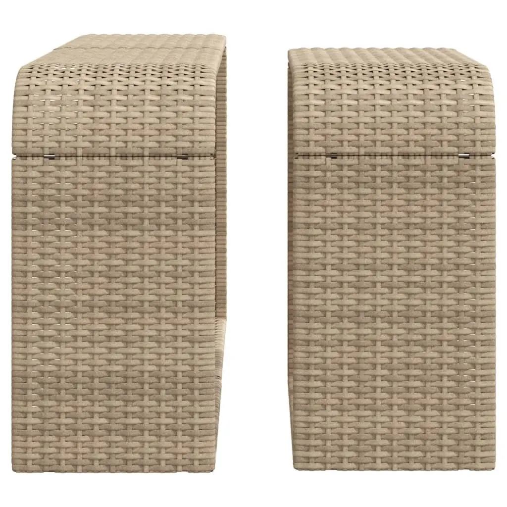 Storage Shelves 2 pc Outdoor Rattan Backyard Garden Organiser Patio Furniture