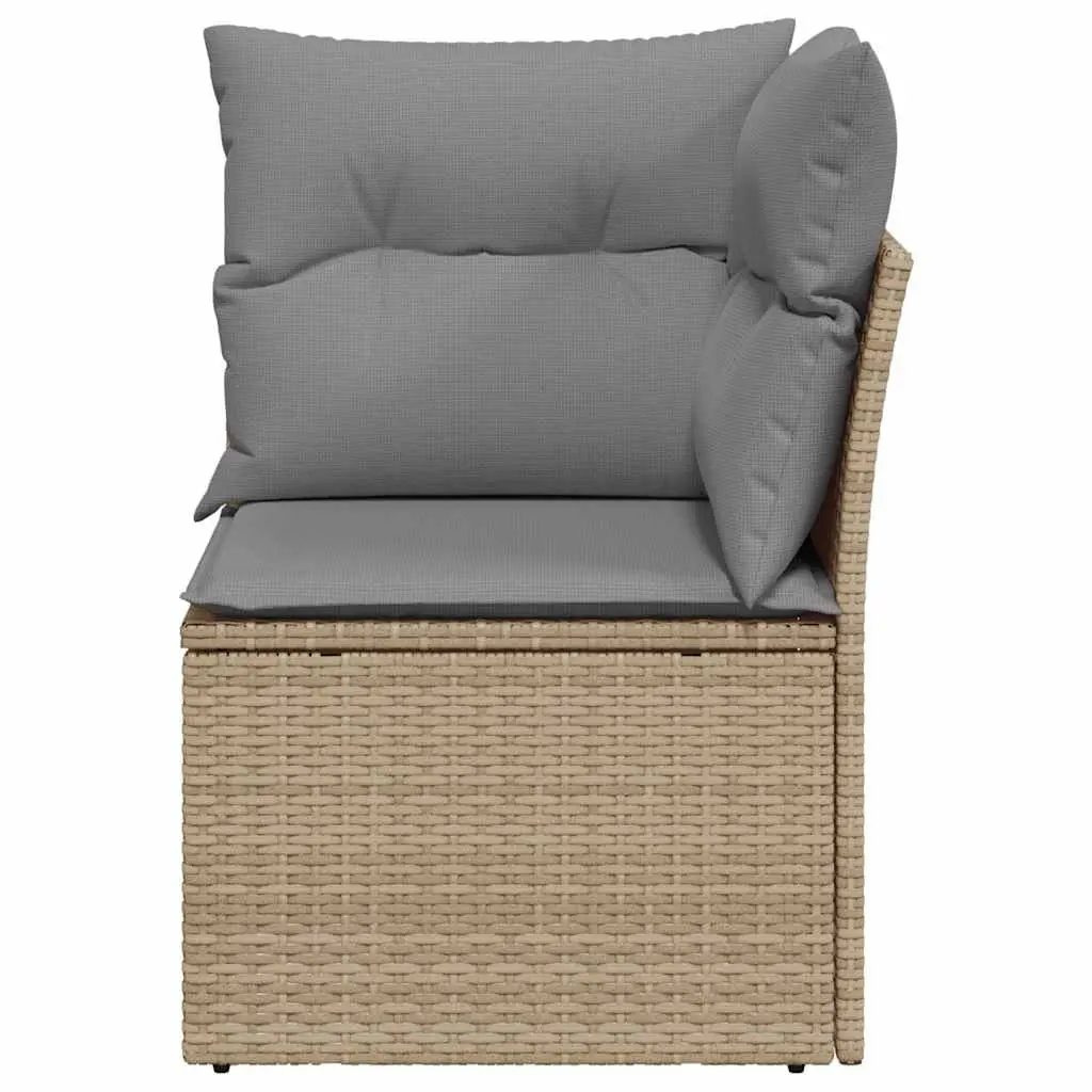 Outdoor Corner Sofa with Cushions in Beige