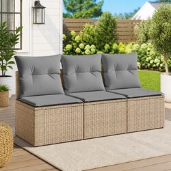 3-Seater Outdoor Garden Sofa with Storage Cushions