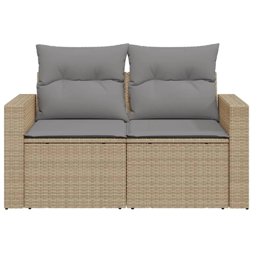 2-Seater Garden Sofa with Storage and Cushions