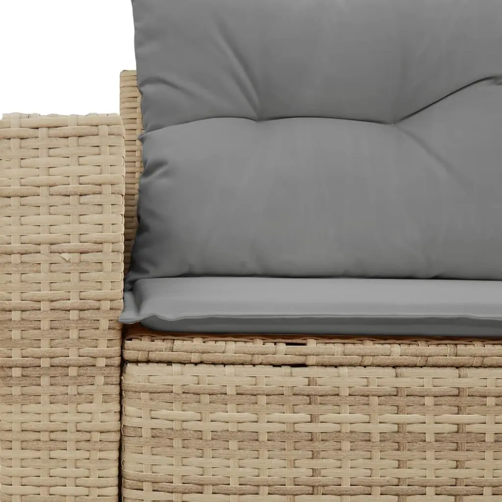 2-Seater Garden Sofa with Storage and Cushions