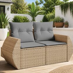 High-Quality 2-Seater Garden Sofa with Storage Cushions