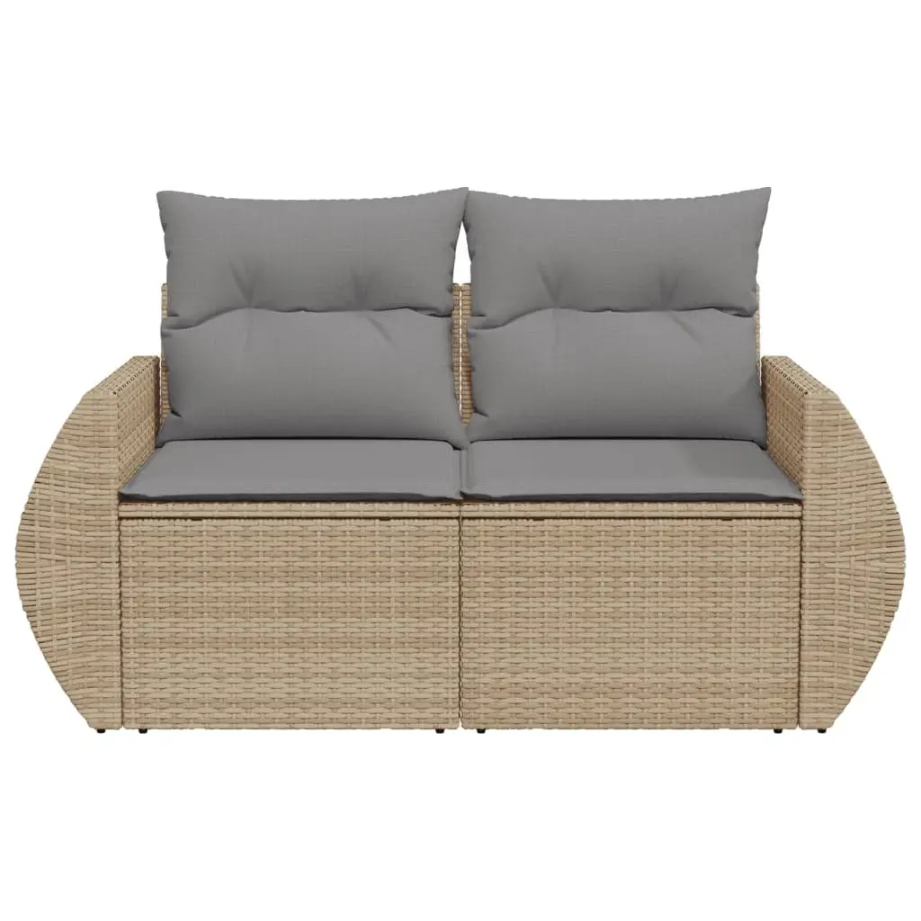 2-Seater Garden Sofa with Storage Cushions
