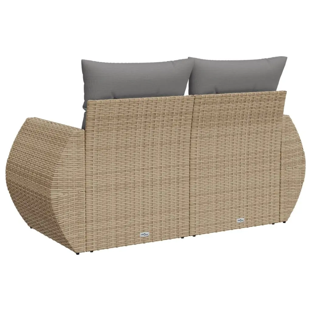 2-Seater Garden Sofa with Storage Cushions