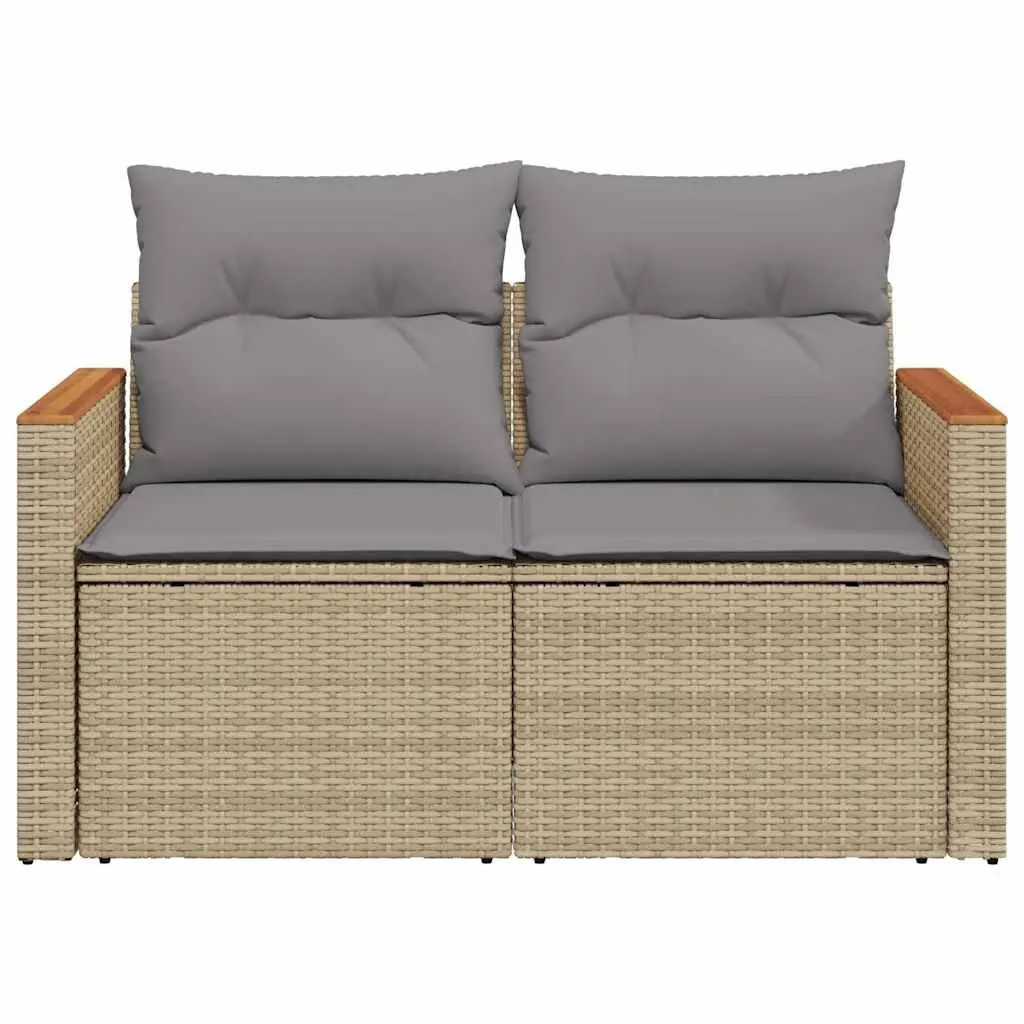 2-Seater Garden Sofa with Storage Cushions