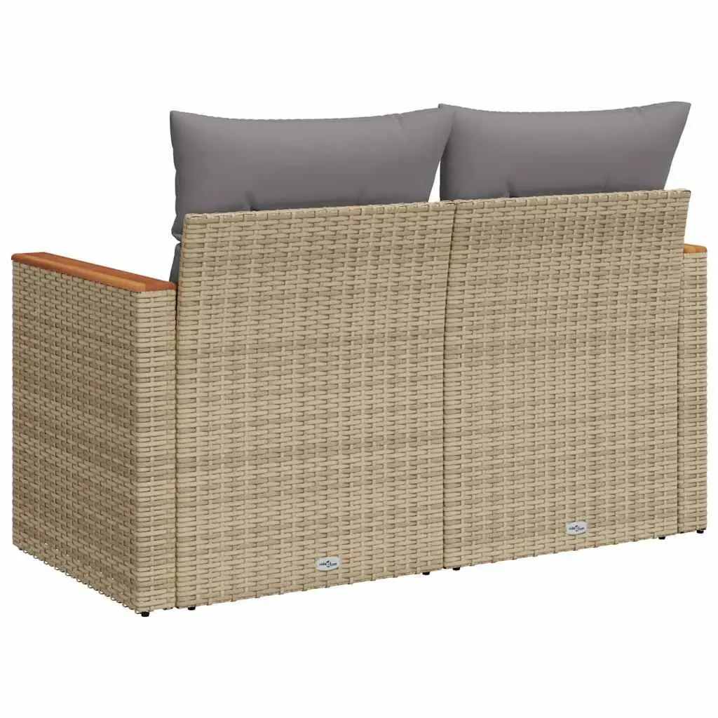 2-Seater Garden Sofa with Storage Cushions