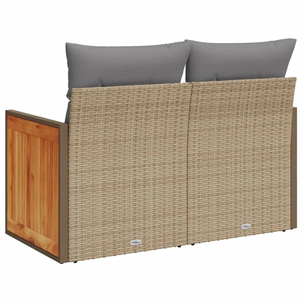 2-Seater Garden Sofa with Cushions and Storage