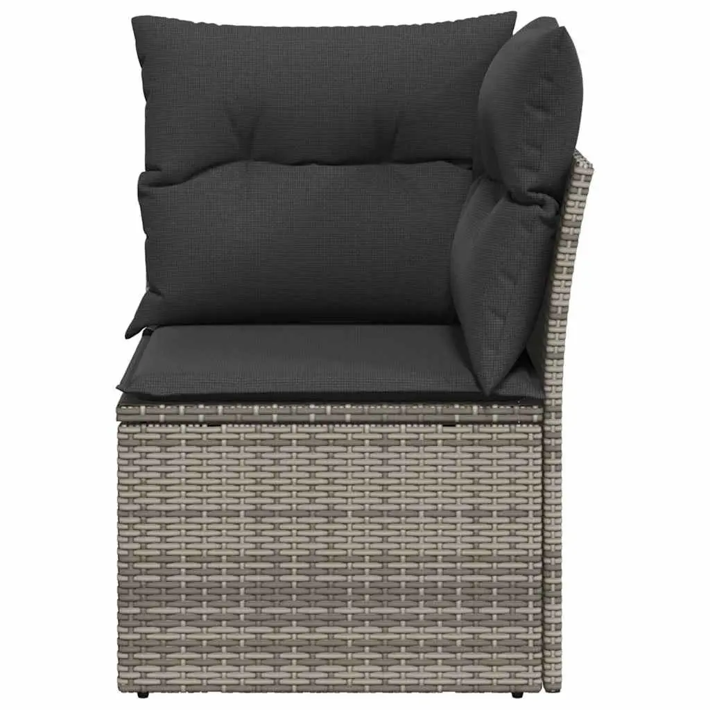 Outdoor Corner Sofa with Grey Cushions