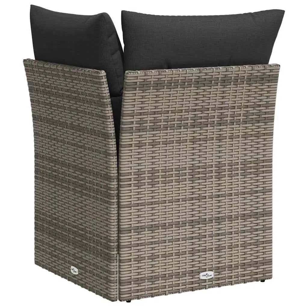 Outdoor Corner Sofa with Grey Cushions
