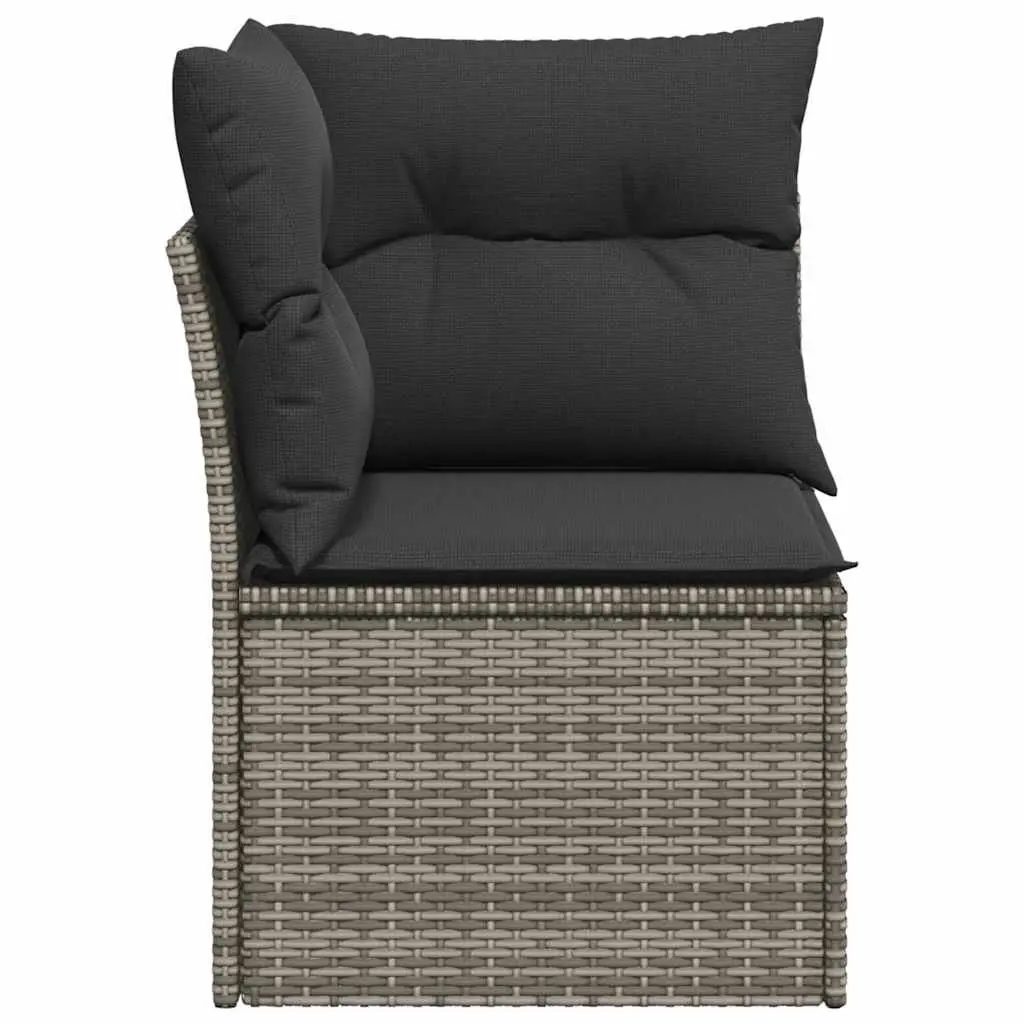 Outdoor Corner Sofa with Grey Cushions