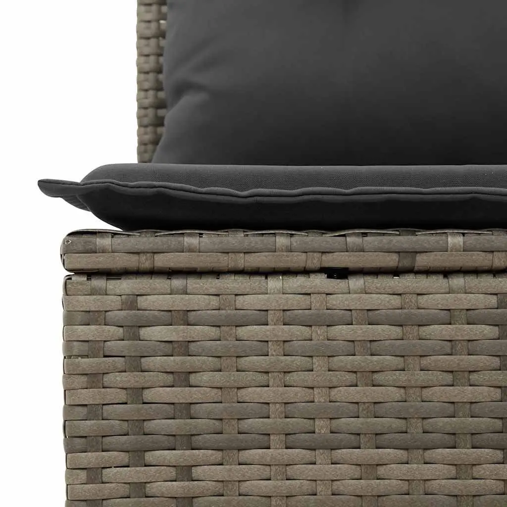 Outdoor Corner Sofa with Grey Cushions