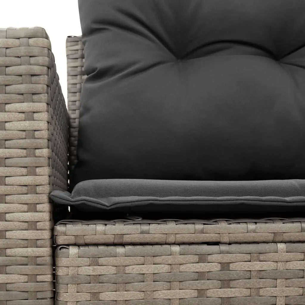 2-Seater Outdoor Sofa with Cushions and Side Table