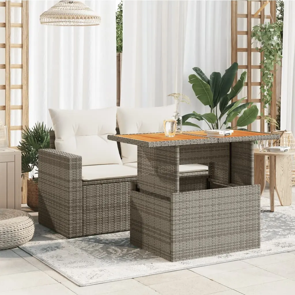 Grey Garden Table 100x55x73cm for Outdoor Use